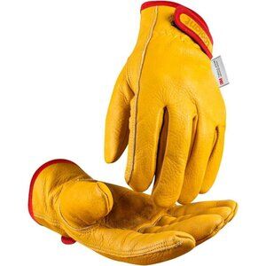 🆕Men's Yellow  Winter Warm Thinsulate Lining Cold Weather Leather Work Gloves